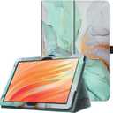 Famavala Folio Case Compatible for 10.1" Tablet (11th/13th Generation, 2021/2023 Released), Slim Cover with Auto Wake/Sleep, Lenovo M10 2023 Tab (Marble Green)