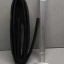 Garage Door Seals Bottom Rubber  8FT EPDM Weatherproof Seal with Pre-Drilled Aluminum Track Retainer Kit, Fits 8-20FT Doors, Rodent Proof, Noise Reducing (1.57" Width, Black)