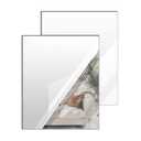 Silver Mirror Acrylic Sheets  2 Pack, 12x16Inches, 1/8 Inch Thick, Reflective Mirror Acrylic Ideal for Laser Cutting, DIY Crafts, and Home Decorations (30x40cm)