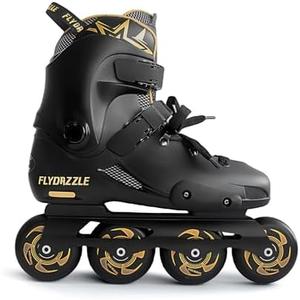 FLYDAZZLE Inline Skates for Men Urban - Freeride Slalom City Street Skating, Hard Boot ABEC-9 Bearing Ankle Support, Bonus Insoles Laces, size 11