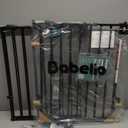 Babelio Baby Gate for Stairs, Kitchen & Doorways, No Bottom Bar| Easy Installation| One-Handed Operation| Auto-Close| Hardware Mount (Drill Needed) Safety Dog Gate (Black - 2 Pcs, 26-43" W, 28" H)