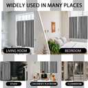 zokyer Black and White Kitchen Curtains Striped Simple Trendy Neutral Art Boys Men Teen Small Short 27.5" W x 39" L Window Treatment Tiers for Bedroom Living Room Bathroom 2 Panels Rod Pocket Drapes
