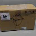 LUTEC LED Solar Post Light, Cast Aluminum Solar Lamp Post Light,Dusk to Dawn Waterproof Pole Light Head, 200 lumens 3-inch Fitter Base for Outside (Without Base)