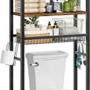 Simple Trending 4 Tier Over The Toilet Storage Rack, Vintage Brown, 23.9 x 9.5 x 68.5 inches