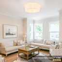 21.7" Large White Semi Flush Mount Ceiling Light, 4-Light Fixture, 21.7in