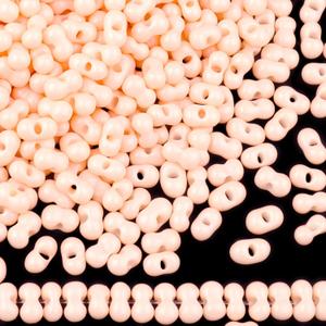 Yholin 1000pcs Glass Seed Beads Bulk, 3x6mm Peanut Shape Apricot Small Pony Beads for DIY Craft Projects Bracelets Necklace Jewelry Making