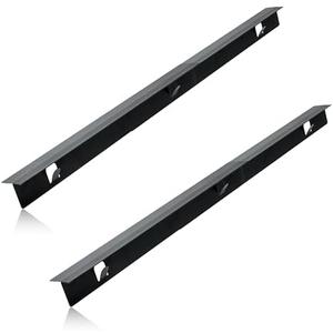 GQIRIL Stove Gap Covers Retractable - 4PCS Stainless Steel Kitchen Counter Gap Guards Range Trim Kit, Heat Resistant Backsplash Range Rear Filler, Adjustable Length 13.9" to 26.7" (Black)