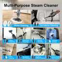 11-in-1 Steam Mop, 1550W Powerful Handheld Steam Cleaner, 260F Multi-Functional Floor Steamer with 21.3FT Cord for Floors, Hardwood, Tiles, Grout, Windows, Kitchen, Bath, Adjustable (Grey)