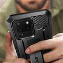 SUPCASE for Samsung Galaxy S20 Ultra Case with Screen Protector (Unicorn Beetle Pro), [Built-in Belt Clip & Stand] Full-Body Rugged Kickstand Protective Phone Case for Galaxy S20 Ultra 5G, Black