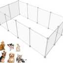 HOMICKER Pet Playpen Portable Small Animals Playpen, Customizable Shape & Height Pet Fence Yard Fence for Guinea Pigs, Bunny, Ferrets, Mice, Hamsters, Hedgehogs, Puppies, Turtles-12 Panels