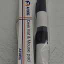 Non-Slip Checkered Desk Mat, Waterproof PU Leather Protector, Large Blotter, Easy Clean Laptop Writing Mat for Work/Home/Decor (31.5"x12", White Black)