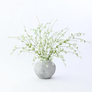 mizii 3Pcs 45" Artificial Cherry Blossom Branches White Fake Silk Cherry Blossoms Flowers with Long Stem for Wedding Decorations Table Centerpieces Vase Arrangement Home Decor (White)