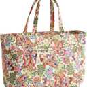 Vera Bradley Women's Premium Cotton Knollton Travel Tote Bag