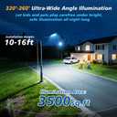 10000W Solar Street Light - Solar Lights Outdoor Waterproof, Solar Motion Lights Outdoor Dusk to Dawn, Solar Flood Lights Outdoor Remote Control, Solar Lights for Yard, Parking Lot 2-Pack