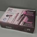 Shark FlexFusion Hair Straightener & Powerful Hair Dryer with Fusion Hair Brush, Ceramic Air Styler with Auto-Wrap Curlers & Concentrator, Ceramic Plates, Cosmic Blush HD641S