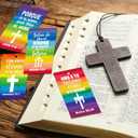 200 Pcs Spanish Scripture Cards Bible Verse Prayer Cards Pocket Christian Inspirational Religious Cross Church Gifts for Fall Breast Cancer Awareness Halloween Thanksgiving