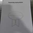 Tribesigns Round Dining Table Wood Kitchen Table for Dining Room Living Room, 39.37" Dining Table for 4 People, Farmhouse Dinner Table with Wooden Table Top and Legs (Brown),