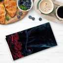 3 x Rvsticty Gothic Halloween Kitchen Towels Set of 2,Gothic Roses Black Cat Dish Towels Goth Halloween Day of The Dead Decoration and Supplies for Home Kitchen Dining-18X26''