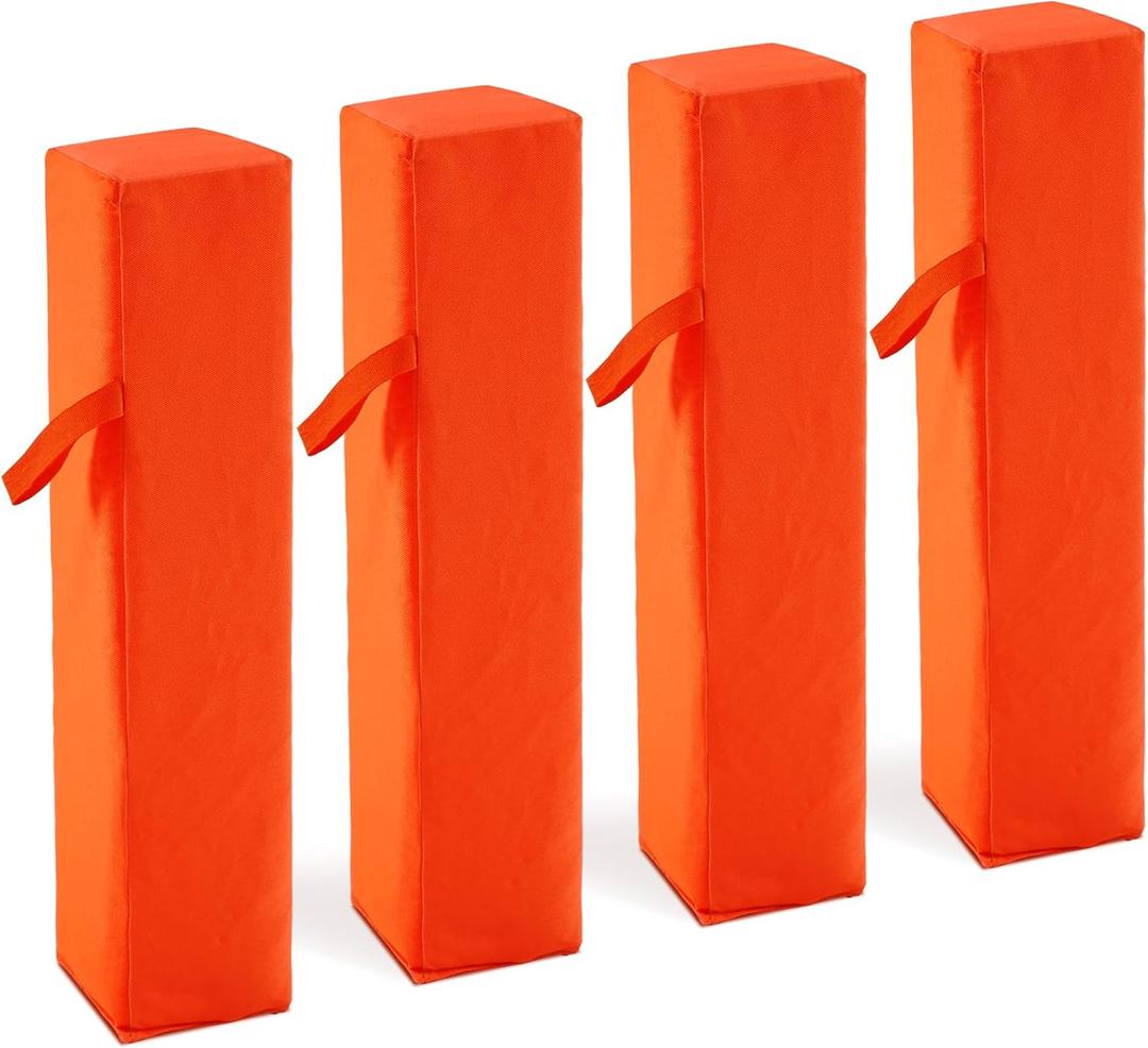 Football Pylons Football Field Markers End Zone Markers Sand Weighted Anchorless Football Endzone Pylons Football Accessories- Orange