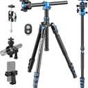 WEYLLAN TP6 Tripod for Camera, 67'' Aluminum Horizontal Overhead Tripod & Monopod 2in1 with 36mm Ball Head, Phone Mount, Remote Control, Magic Arm for DSLR Camera Camcorder iPhone, Max Load 22lbs/10kg