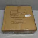 Lamp Shades Set of 2, Fits Harp-Style Bedside & Floor Lamp Shades Easy Assembly (Ships Rolled Flat) (Beige, Medium)