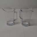 US Acrylic 64oz Bistro Clear Pitcher | Set of 2 Beer Pitchers | Reusable, BPA-free, Made in the USA, Indoor and Outdoor Pitcher Set for Water, Lemonade, Juice, Soda Pop, and Beer