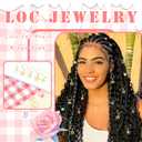 21 Pieces Stars Hair Jewelry for Braids Summer Gold Loc Braid Hair Clips Colorful Beads Dreadlock Accessories Charms Hair Rings Jewelry Hair Accessory for Women