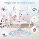 Baby Activity Center, Infant Jumpers and Bouncers with Music, Lights, Infant Toys, 360°Rotating Seat, 3 Adjustable Heights, Baby Play and Learning Center for 6+ Months