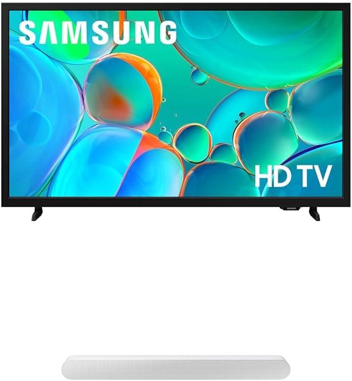 Samsung 32-Inch Class HD H5000F Smart TV (2025 Model) HDR, Object Tracking Sound Lite S61D 5.0ch Soundbar w/Wireless Dolby Atmos Audio, All-in-One Design, Q-Symphony, HW-S61D/ZA