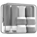 Mrsdry Travel Bottles for Toiletries 8 Pack, TSA Approved Travel Size Containers 3oz, Leak Proof Silicone Squeezable Creams Jars with Clear Travel Bag