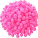 Blulu 500 Pcs 0.5 Inch Polypropylene Pompoms for Craft Making, Small Pom Poms Balls Art and Craft DIY Decorations(Pink)