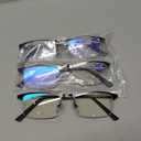 3 Pack Blue Light Blocking Reading Glasses for Men, Stylish Half Frame Metal Computer Readers, Lightweight Spring Hinge Eyeglasses Anti Eyestrain/Glare/UV (2PCS Gray+1PCS Black,+3.0)