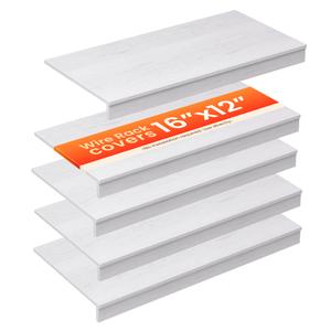 Wire Shelf Covers, 5Pcs 35W x 16D Wire Rack Cover for Wire Shelving (White)