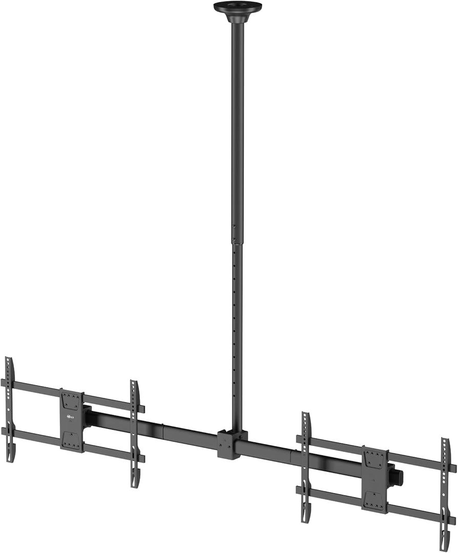 WALI Ceiling TV Mount Dual Screen Side by Side Fits Most Display 34 to 60 Inch TV, Up to 176lbs, 88 lbs for Each Screen, Height Extension up to 65.6 Inch, Mounting Holes 600x400mm (CM3460-2), Black WALI Ceiling TV Mount Dual Screen Side by Side Fits Most Display 34 to 60 Inch TV, Up to 176lbs, 88 lbs for Each Screen, Height Extension up to 65.6 Inch, Mounting Holes 600x400mm (CM3460-2), Black