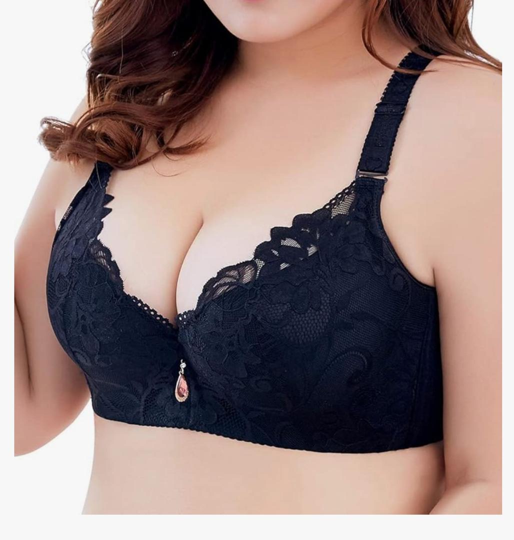 CAHL&FAUO Push Up Bra for Women Plus Size Lace Brassiere Wide Back Underwire Bra 36/80 Black CAHL&FAUO Push Up Bra for Women Plus Size Lace Brassiere Wide Back Underwire Bra 36/80 Black