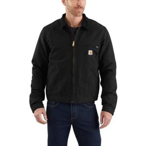 Carhartt Men's Iconic J01 Duck Detroit Jacket, Black, Large