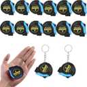 12 Pack Small Tape Measure Keychains,Mini Tape Measures Retractable,Pocket Measurement Tape Bulk Easy Read 3 Feet (12, Blue, 3 Feet)