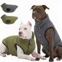 LovinPet Reversible Dog Puffer Coat for Medium & Large Dogs, DownInsulated Winter Jacket, WaterResistant & WindResistant, AntiStatic, Dual-Sided Dark Green & Grey for Cold Weather,3XL