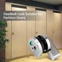 Vacant Occupied Bathroom Lock, Commercial Door Handle with Lock Deadbolt with Occupancy Indicator for Toilet Restroom Bathroom, Fits 12 to 18mm Door Thickness
