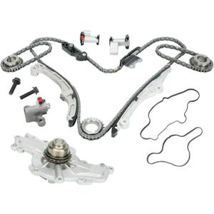 BLACKHORSE-RACING Timing Chain Kit + Water Pump Compatible with 2007 2008 2009 2010 Ford Mercury 3.5L Lincoln Mazda 3.7L DOHC