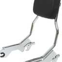 Black Standard Sissy Bar Upright Backrest Replacement for Softail Sport Glide Low Rider 2018-2023