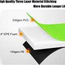 LANGXUN Universal Trampoline Repalcement Safety Pad, 8ft 10ft 12ft 14ft 15ft 16ft Waterproof Surround Spring Foam Cover for Round Frame