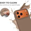 BENTOBEN for iPhone 17 Pro Max Case, Liquid Silicone Anti-Slip Microfiber Lining 17 ProMax Phone Case, Slim Soft Gel Rubber Anti-Scratch Shockproof Cover for iPhone 17 Pro Max 6.9" 2025, Brown
