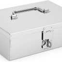 Bin Buddy Stainless Steel Storage Box for Padlock | 9" x 6" x 2.75" Design | Great For Storing Jewelry, Passport, Cash, Valuables, Small Items, & More