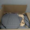 FREESOO Gray Car Seat Cover Full Set - Faux Nappa Leather Seat Covers for Cars, Luxury Breathable Waterproof Front Seats Cushion Protectors with Lumbar Support, Universal Fit for Sedans SUVs Pickups
