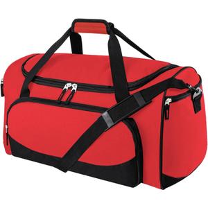 Gym Duffle Bag for Women - 55L Red Large Duffel Bags for Sports, Workout, Traveling, Durable Heavy Duty Duffel Gear Bag