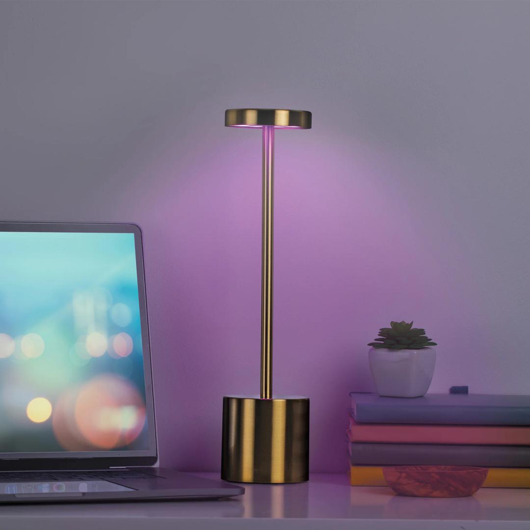 MERKURY Metal LED Touch Lamp Cordless Multicolor Mood Light