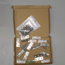 20 Pieces Stainless Steel Folding Hinges, 1.73 Inch Cabinet Hinges, Small Door Hinges, Small Hinges with 120 Pieces Screws for Wooden Cabinets Box Small Crafts and Lightweight Projects
