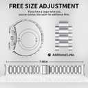 GOLDTOLUCK Stainless Steel Band Compatible with Samsung Galaxy Watch 8 7 6 5 4 Classic FE Pro 40mm 44mm 46mm 43mm 47mm 45mm 42mm 20mm Men Women Milanese Replacement Metal Elegant Casual