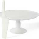 Martha Stewart 12" x 5.7" Stoneware Cake Stand W/Server - White